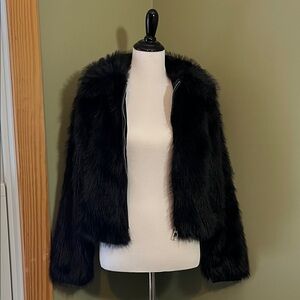 Jason Wu Black Faux Fur Jacket